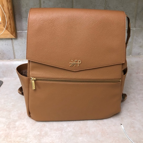 freshly picked diaper bag cognac